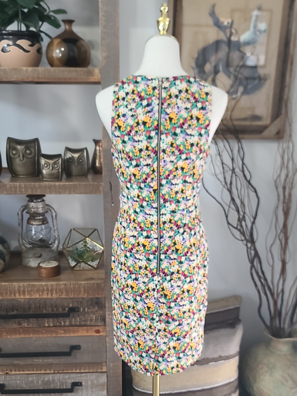 Ronson Floral Cutout Sleeveless Sheath Dress - Picture 6 of 11
